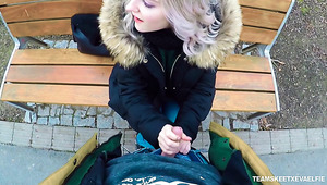 Picked Up Outdoors Chick Eva Elfie Gives A Stranger A Good Blowjob