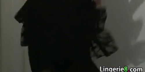 European Beauty Doing A Striptease