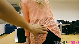 Nerdy Office Secretary Pristine Edge Is Nailed Mish On The Table