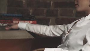 Alexis Crystal Hot Office Masturbation