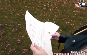 Hot German Blonde Meets A Cute Guy In Public And Has Sex With Him