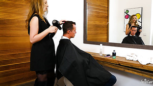 Bent Over In Front Of The Mirror Sexy Office Nympho Is Fucked Hard