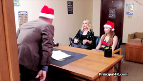 Head Teacher Fucks Two Before Holidays At The Office