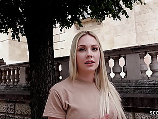 GERMAN SCOUT   FOTO MODEL ANGIE PICKUP AND RAW FUCK AT STREET CASTING JOB