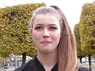GERMAN SCOUT   BLONDE GIRL (18) OLIVIA SPARKLE PICKUP AND ROUGH FUCK AT MODEL CASTING