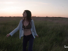 Outdoors Blowjob And Facial After Doggy With A Petite GF In POV