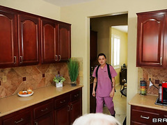 Ebony Nurse And A Mature Whore Will Take Care Of The Guy’s Cock And Cure All His Diseases