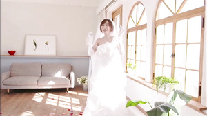 Young And Gorgeous Asian Bride Julia Boin Stripping In Wedding Dress