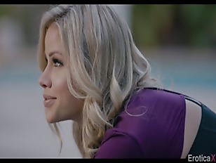 Naughty Euro Teen Plays Outdoor